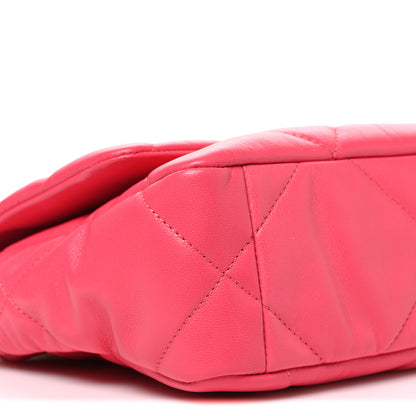 Chanel Goatskin Quilted Medium Chanel 19 Flap Pink 9 of 10