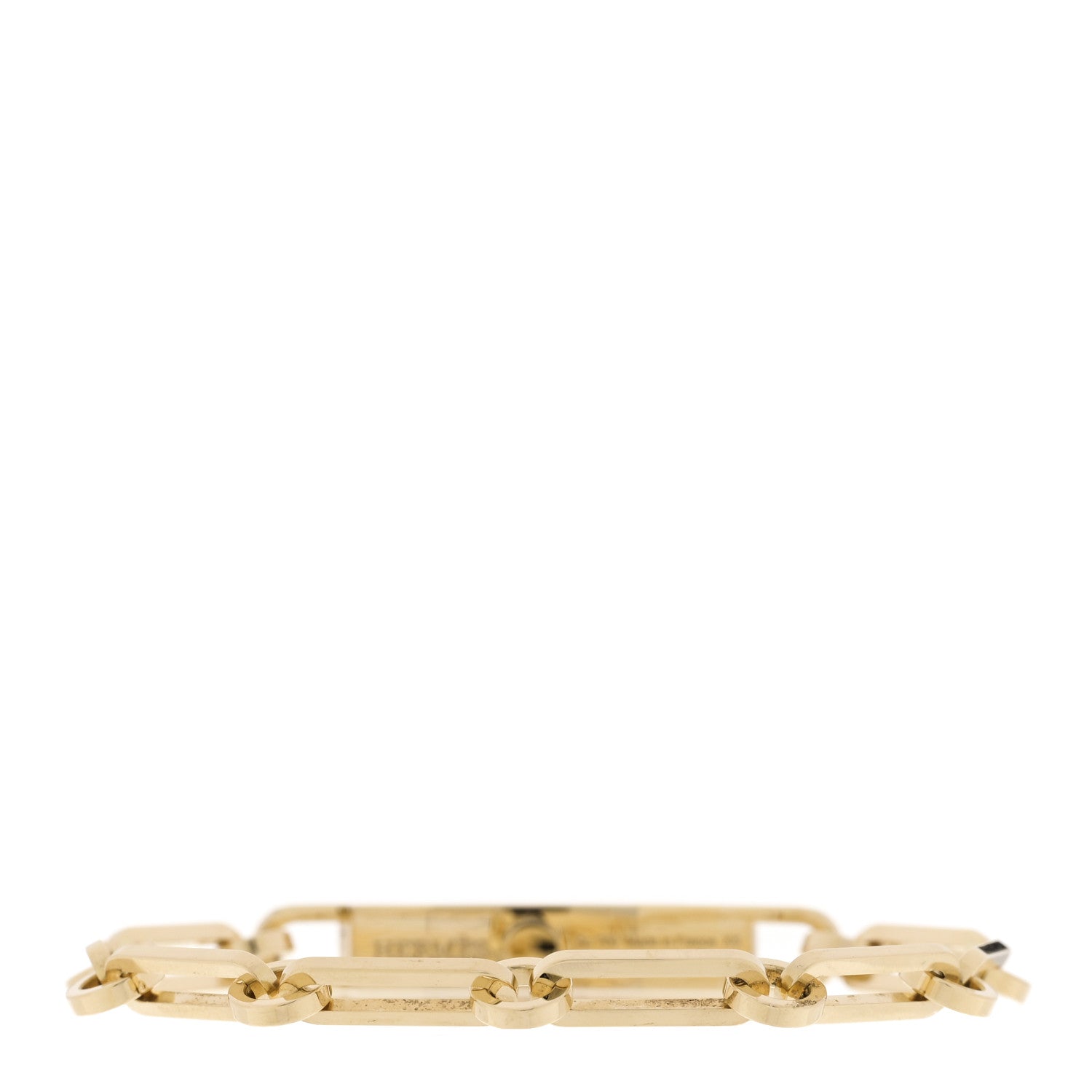 Hermes 18K Yellow Gold Diamond Pave PM Kelly Chaine Bracelet XS 2 of 3