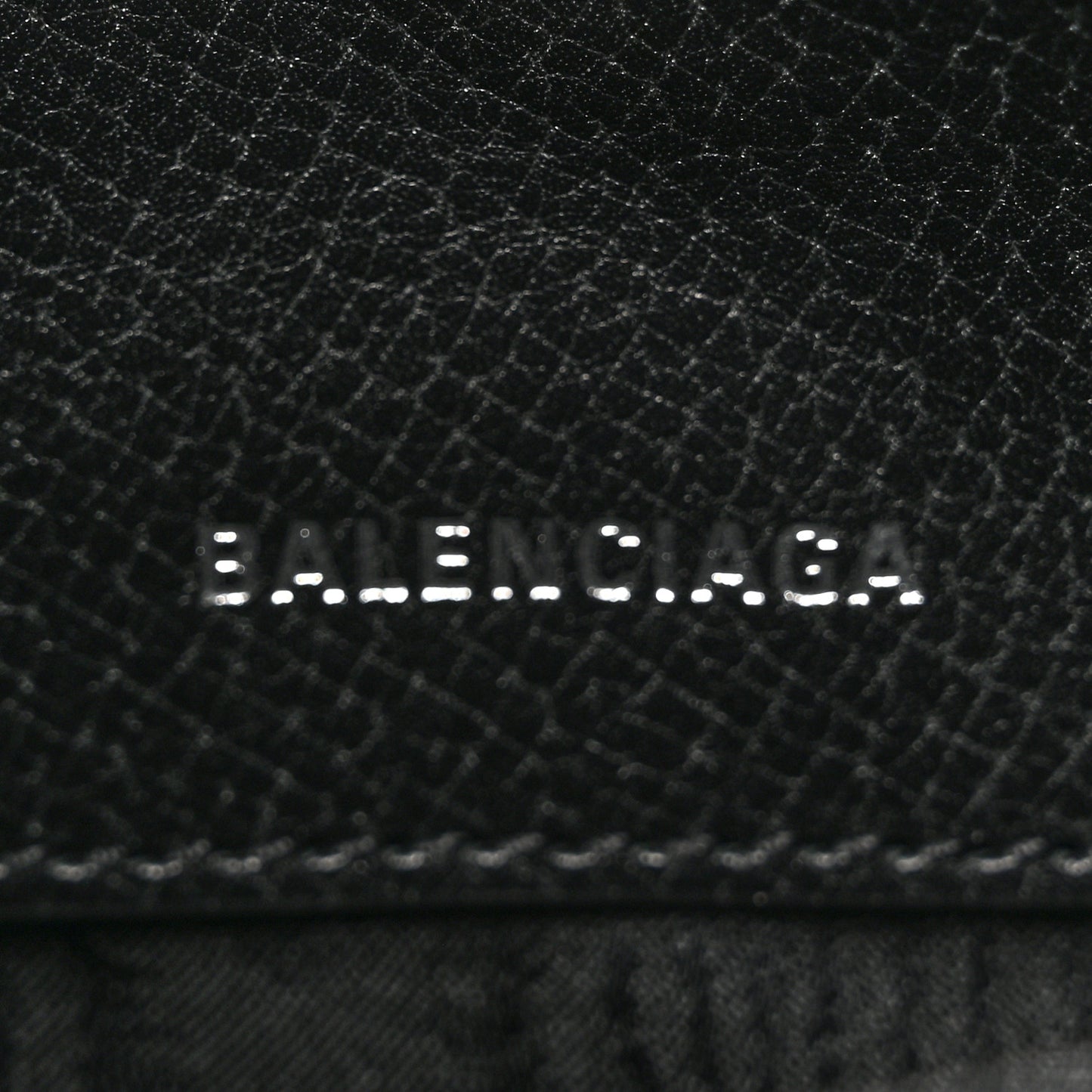 X BALENCIAGA BB Monogram Calfskin Web Mini Jackie 1961 Hobo Black