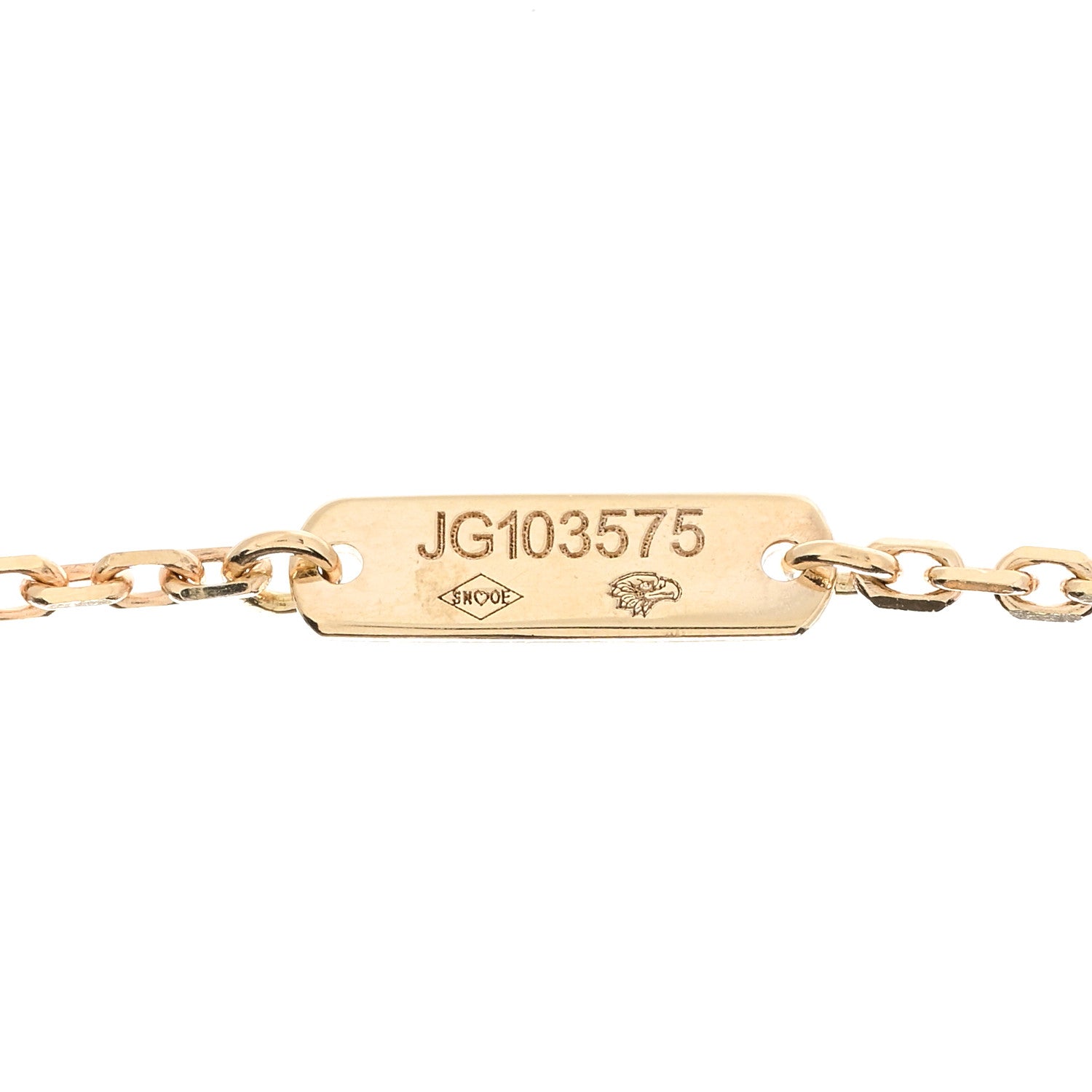 Van Cleef & Arpels 18K Yellow Gold Guilloche Vintage Alhambra Pendant Necklace 6 of 6