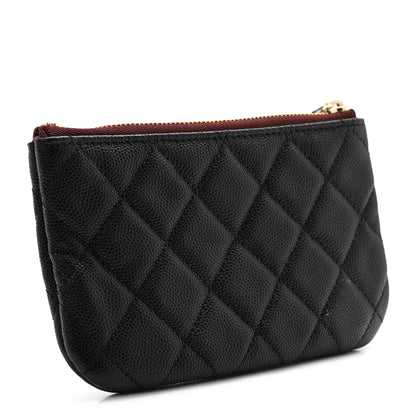 Chanel Caviar Quilted Small Cosmetic Case Black 3 of 9