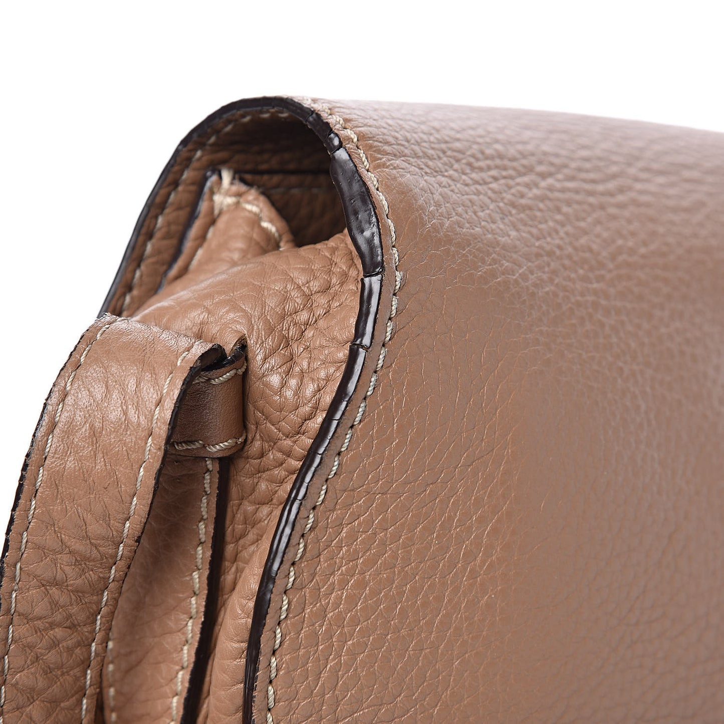Calfskin Mini Marcie Round Crossbody Bag Nut