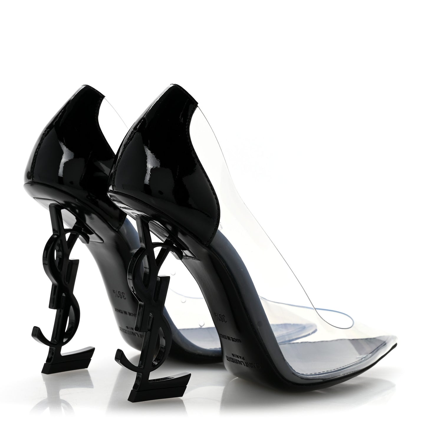 Patent Calfskin PVC Opyum 110 Pump 36.5 Black Transparent