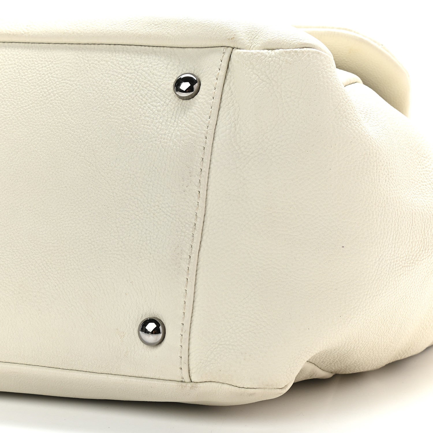 Chanel Calfskin Diamond Stitch Accordion Flap White 9 of 13