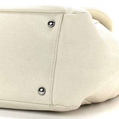 Chanel Calfskin Diamond Stitch Accordion Flap White 9 of 13