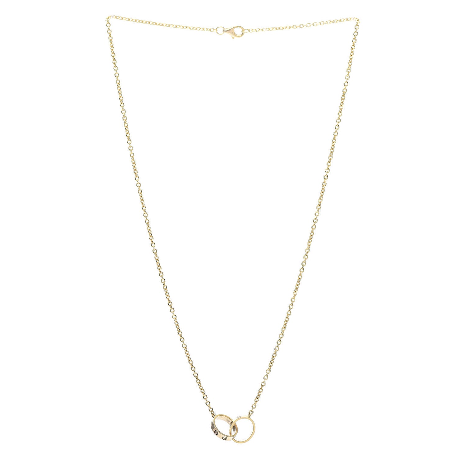 18K Yellow Gold Interlocking LOVE Necklace