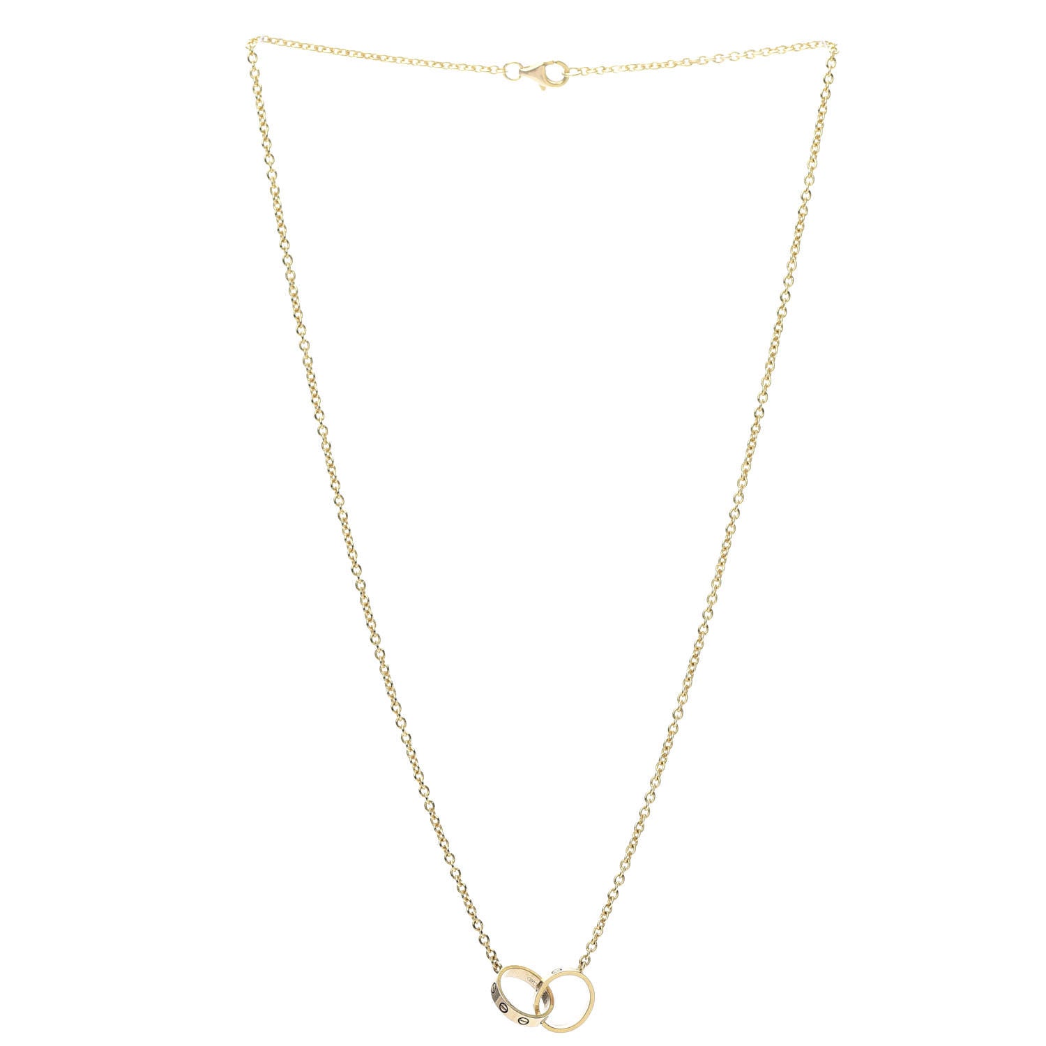 Cartier 18K Yellow Gold Interlocking LOVE Necklace 3 of 6