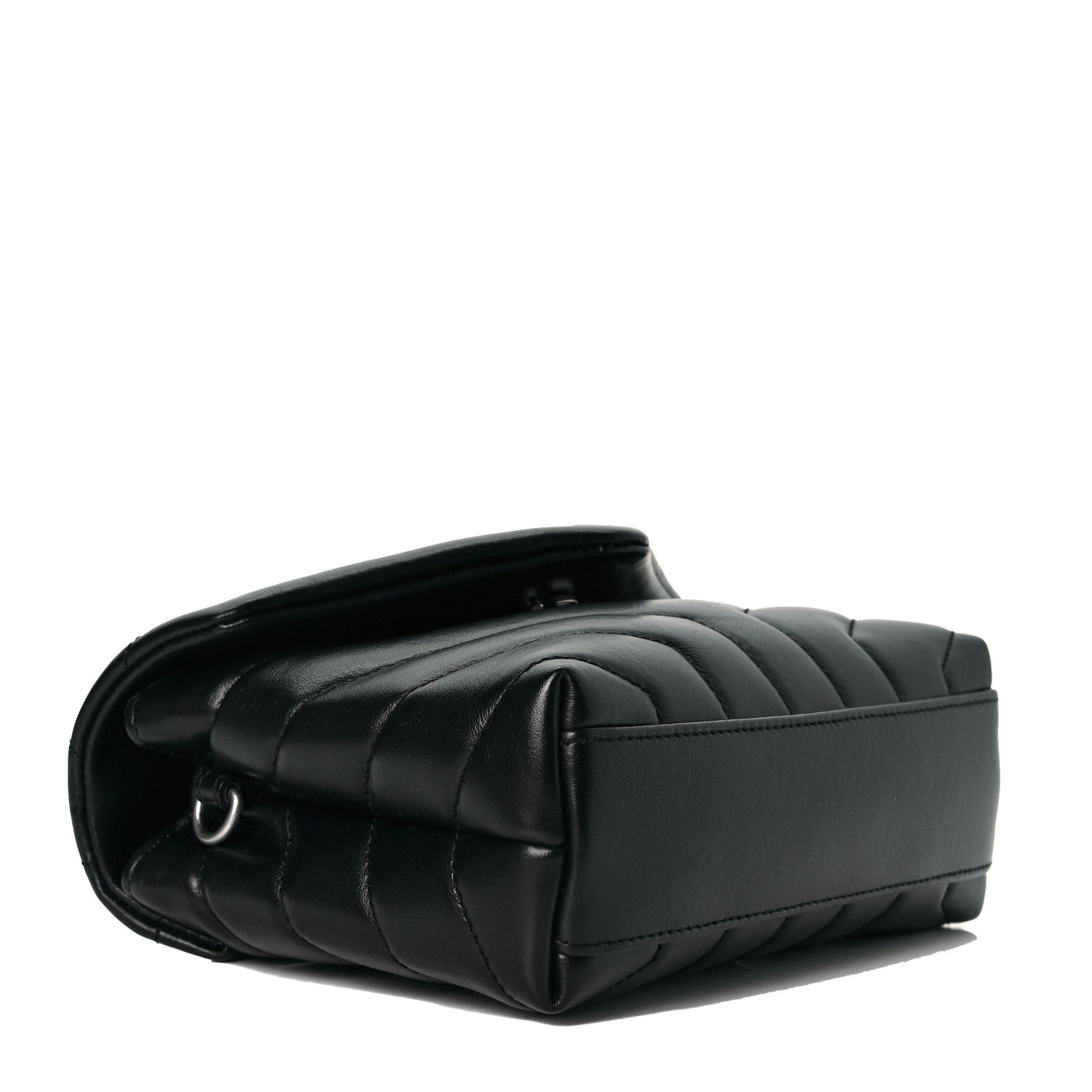 Saint Laurent Calfskin Y Quilted Monogram Toy Loulou Crossbody Bag Black 4 of 8