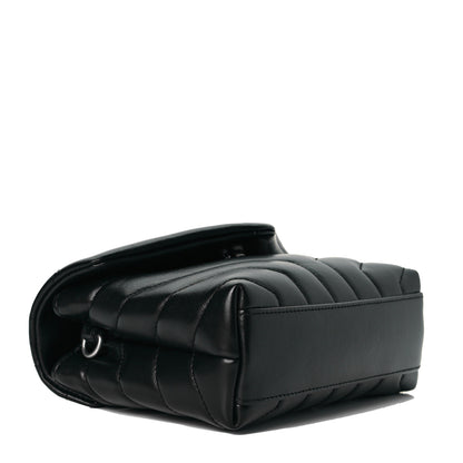 Saint Laurent Calfskin Y Quilted Monogram Toy Loulou Crossbody Bag Black 4 of 8