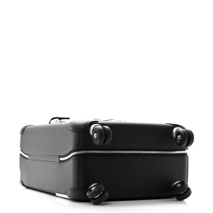 Hermes H Viking Canvas Taurillon Regate Cargo Rolling Trolley Luggage Ecru Black 3 of 9