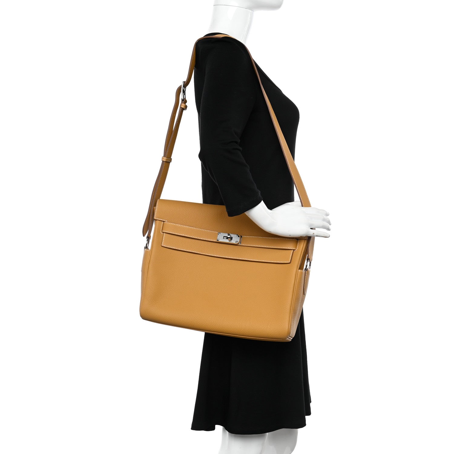 Hermes Togo Kelly Messenger GM Gold 2 of 11