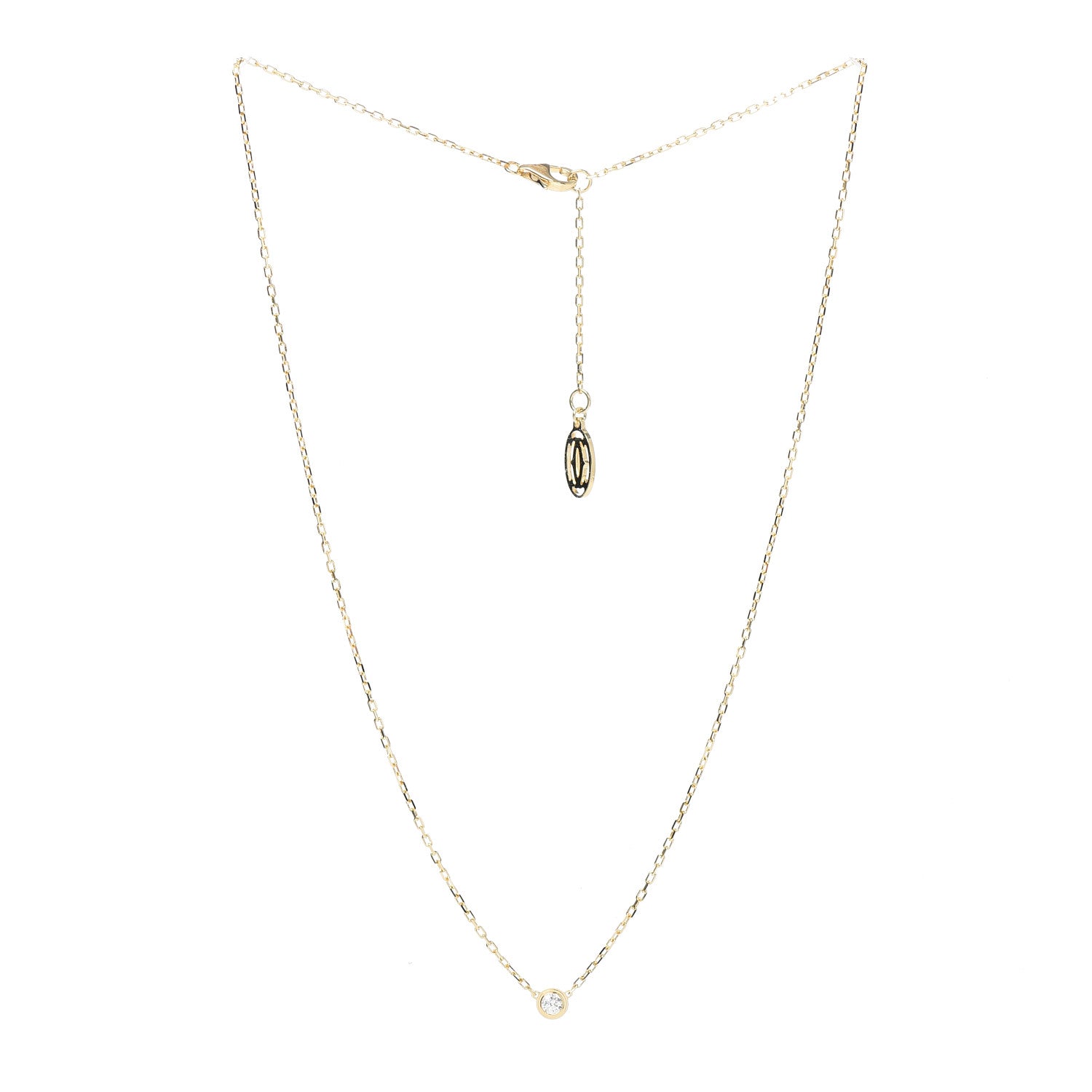 Cartier 18K Yellow Gold Diamond SM D'Amour Pendant Necklace 3 of 4
