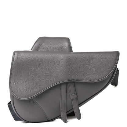 Christian Dior Calfskin Mens Saddle Bag Grey 1 of 15