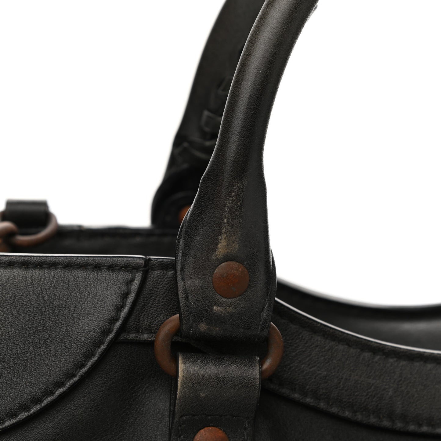 Used Calfskin Rust Hardware Neo Classic City Black