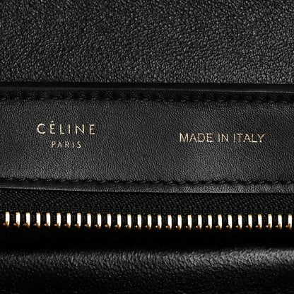 Celine Smooth Calfskin Suede Medium Tri-Color Trapeze Cream Black Brown 6 of 13