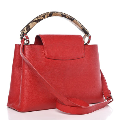 Louis Vuitton Taurillon Python Capucines PM Rubis 4 of 12