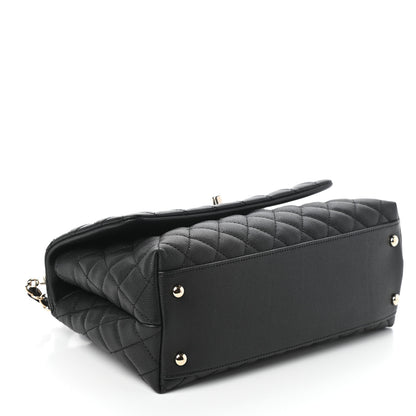 Chanel Caviar Quilted Small Coco Handle Flap Black 4 of 10