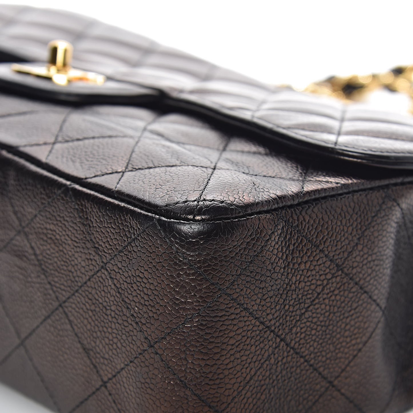 Caviar Quilted Jumbo Single Flap Black