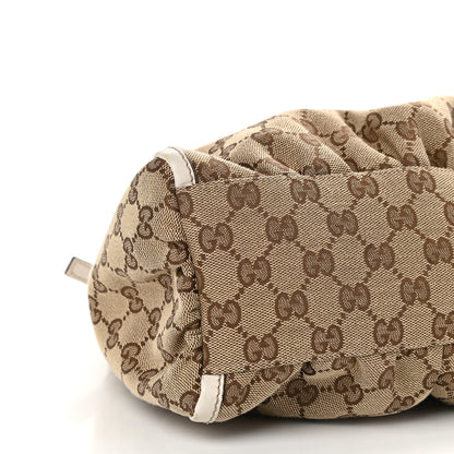 Gucci Monogram Medium D Gold Ring Hobo White 8 of 12