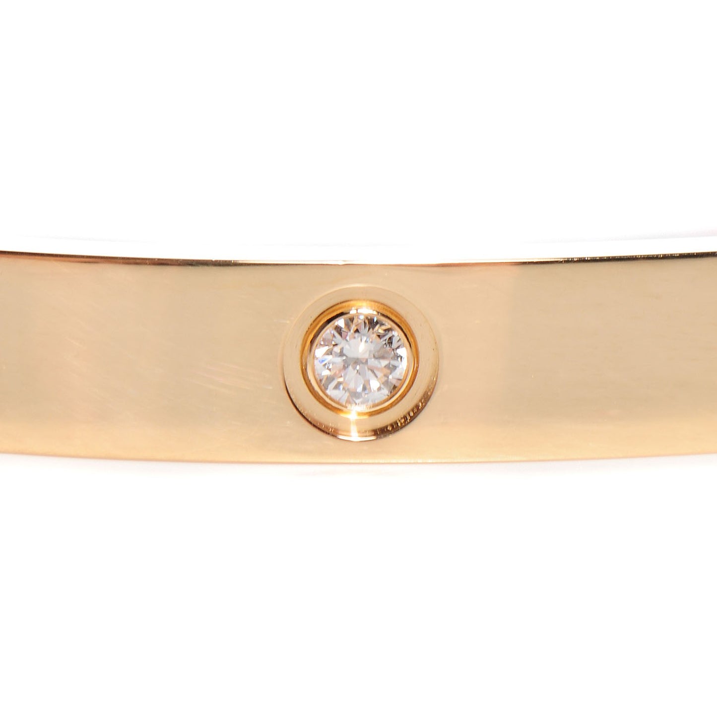 18K Yellow Gold 4 Diamond LOVE Bracelet 19