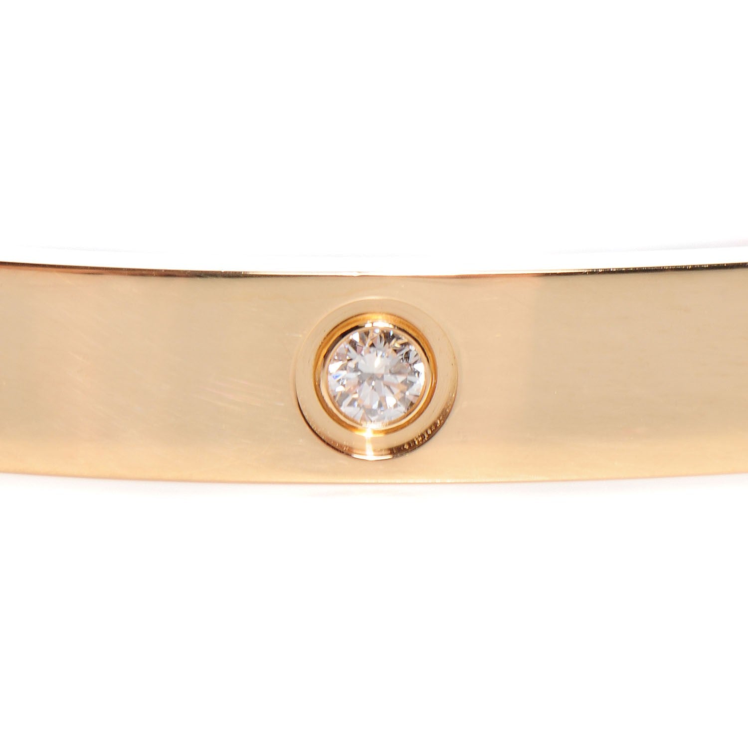 Cartier 18K Yellow Gold 4 Diamond LOVE Bracelet 19 5 of 6