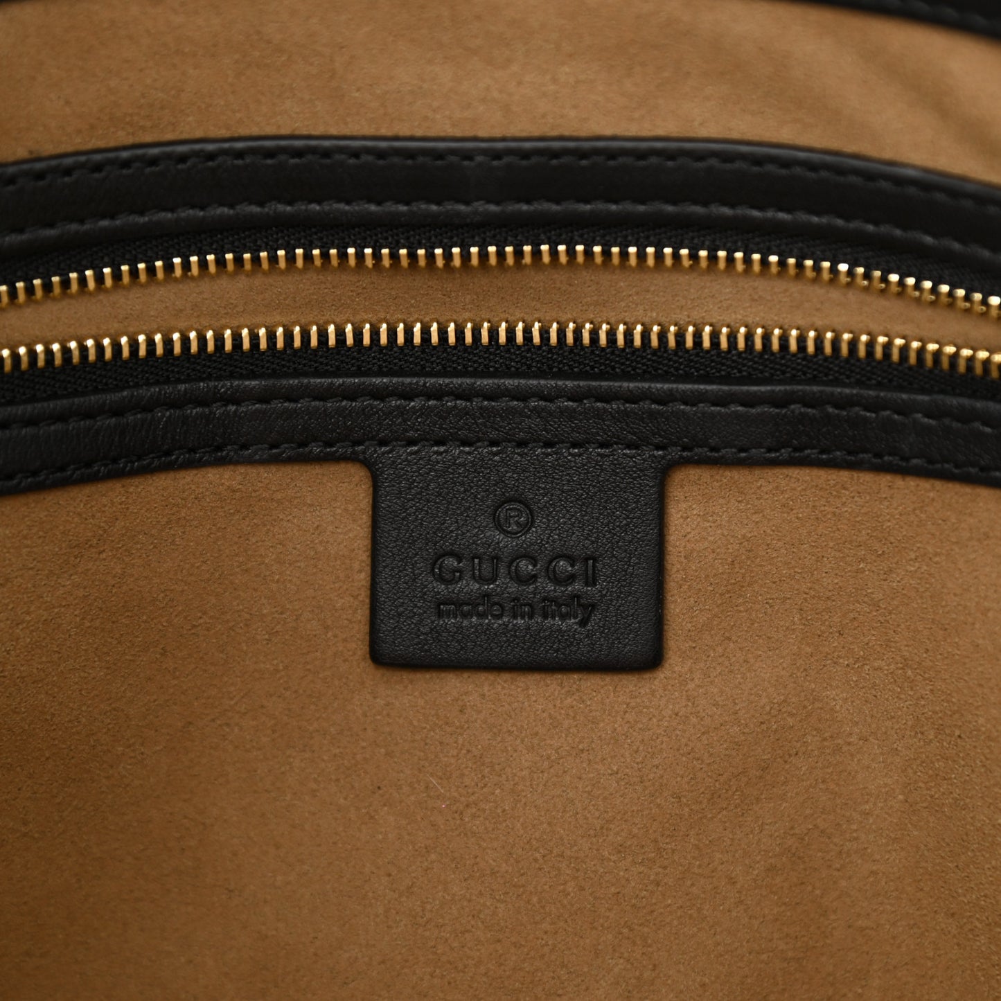 GG Supreme Monogram Medium Padlock Tote Black