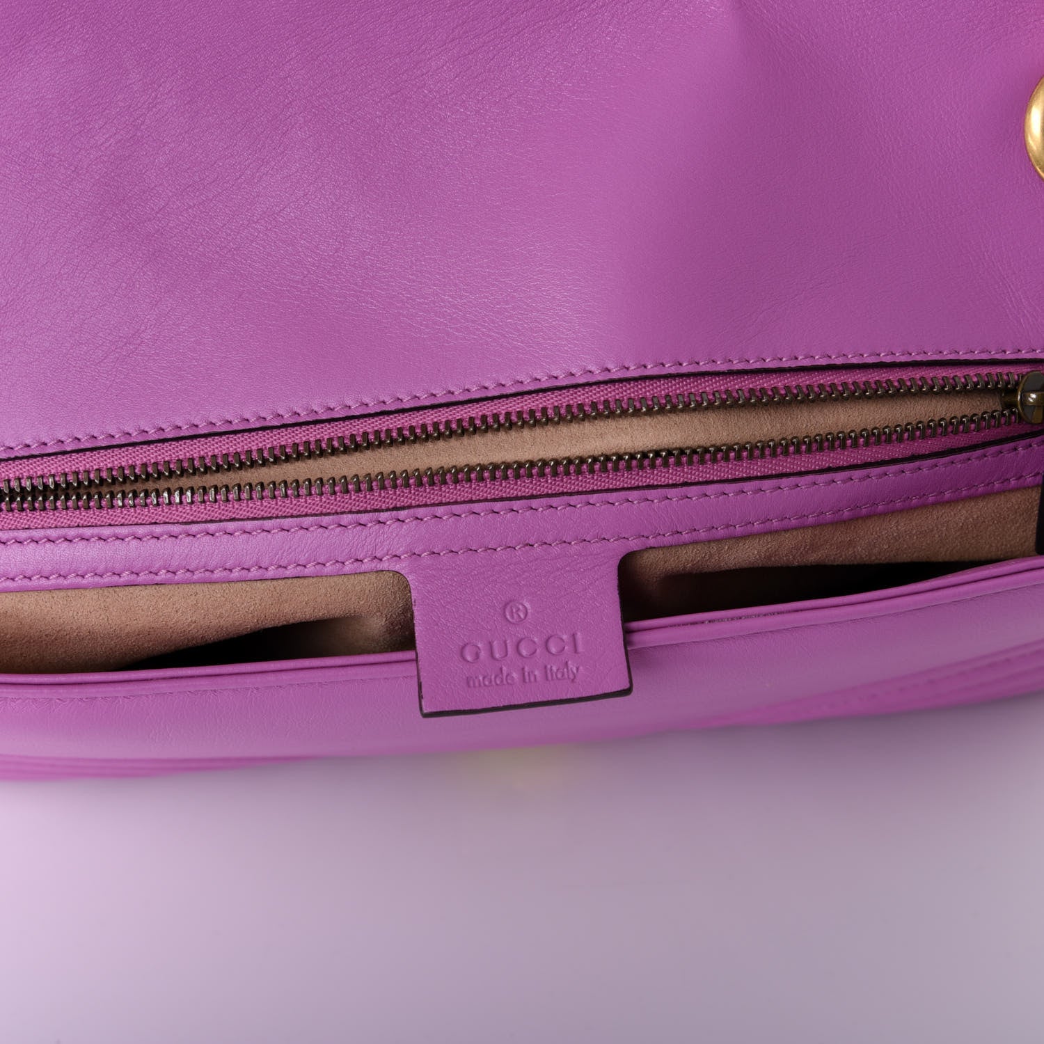 Gucci Calfskin Matelasse Medium GG Marmont Shoulder Bag Candy Mousse 7 of 9