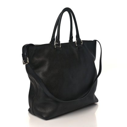 Prada Vitello Daino Shopping Tote Black 2 of 7