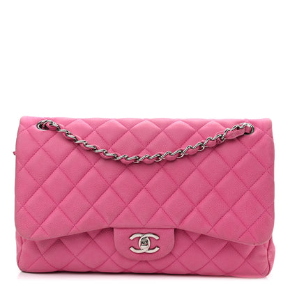 Chanel Iridescent Caviar Quilted Jumbo Double Flap Pink 1 of 13