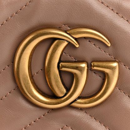 Gucci Calfskin Matelasse Small GG Marmont Chain Shoulder Bag Porcelain Rose 11 of 15