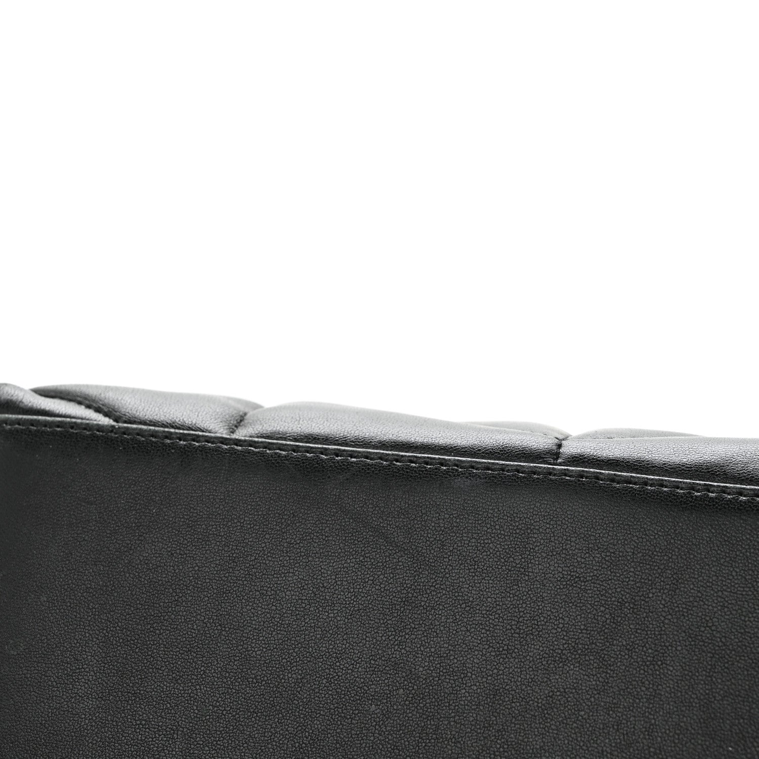 Saint Laurent Lambskin Quilted Monogram Monochrome Medium Loulou Puffer Chain Satchel Black 11 of 17