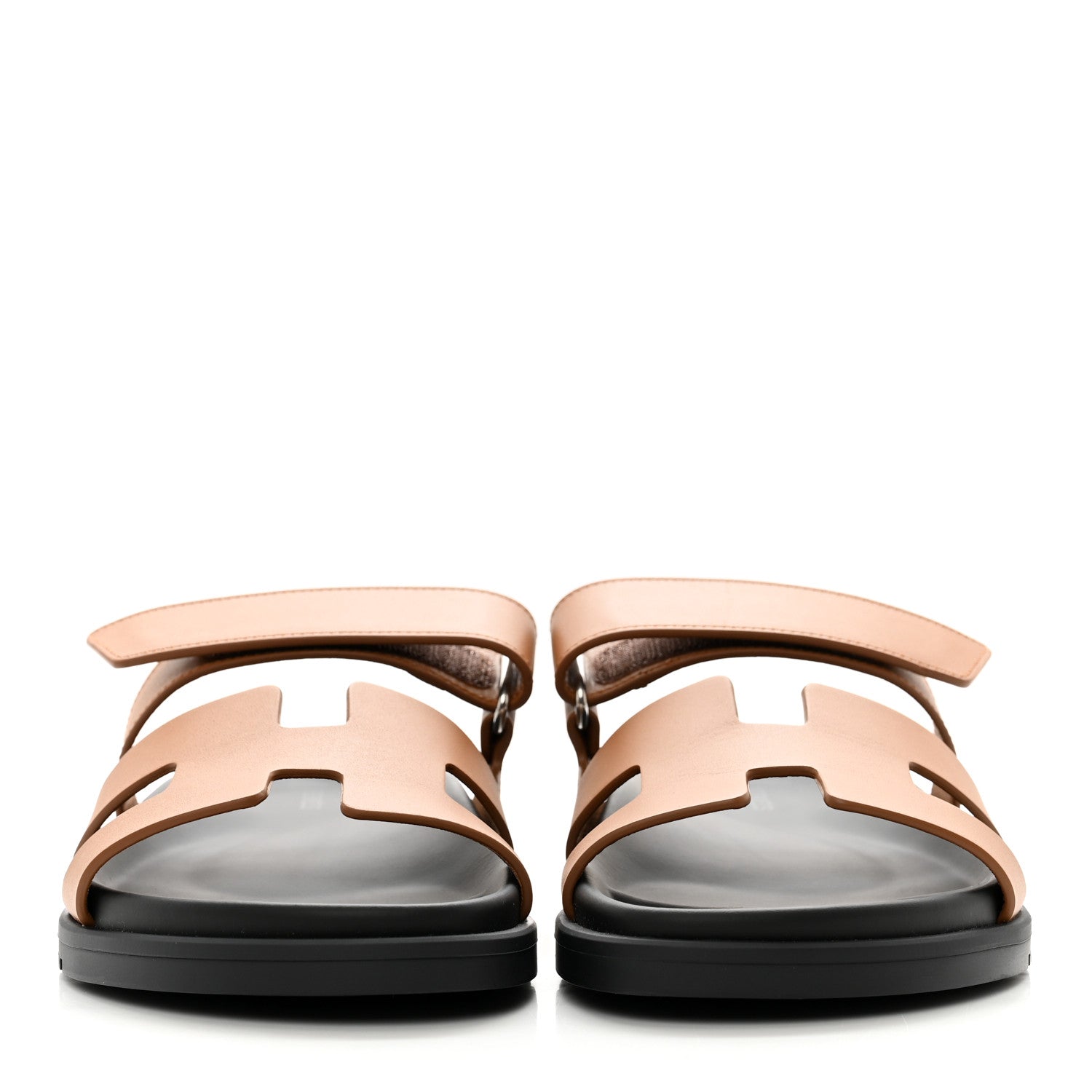 Hermes Calfskin Womens Chypre Sandals 38 Gold 2 of 9