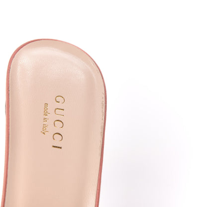 Gucci Tulle Ruffle Low Heel Slide Sandals 37 Peach White 9 of 10
