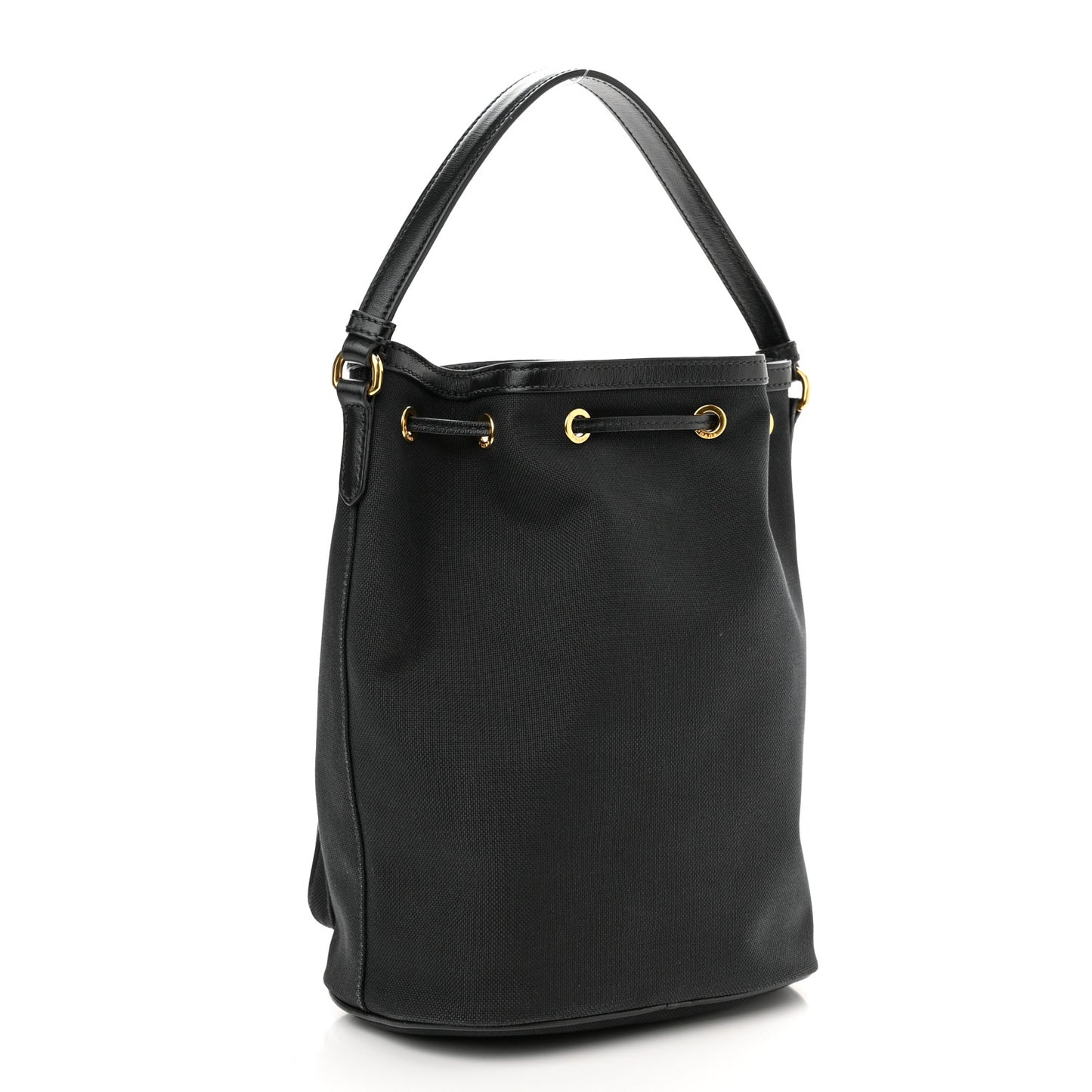 Jacquard Logo Mini Bucket Bag Black