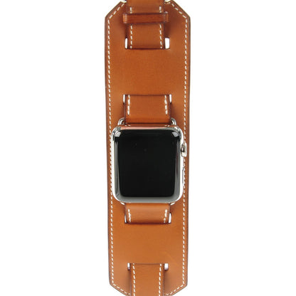 Hermes Barenia 42mm Apple Watch Cuff Fauve 1 of 8
