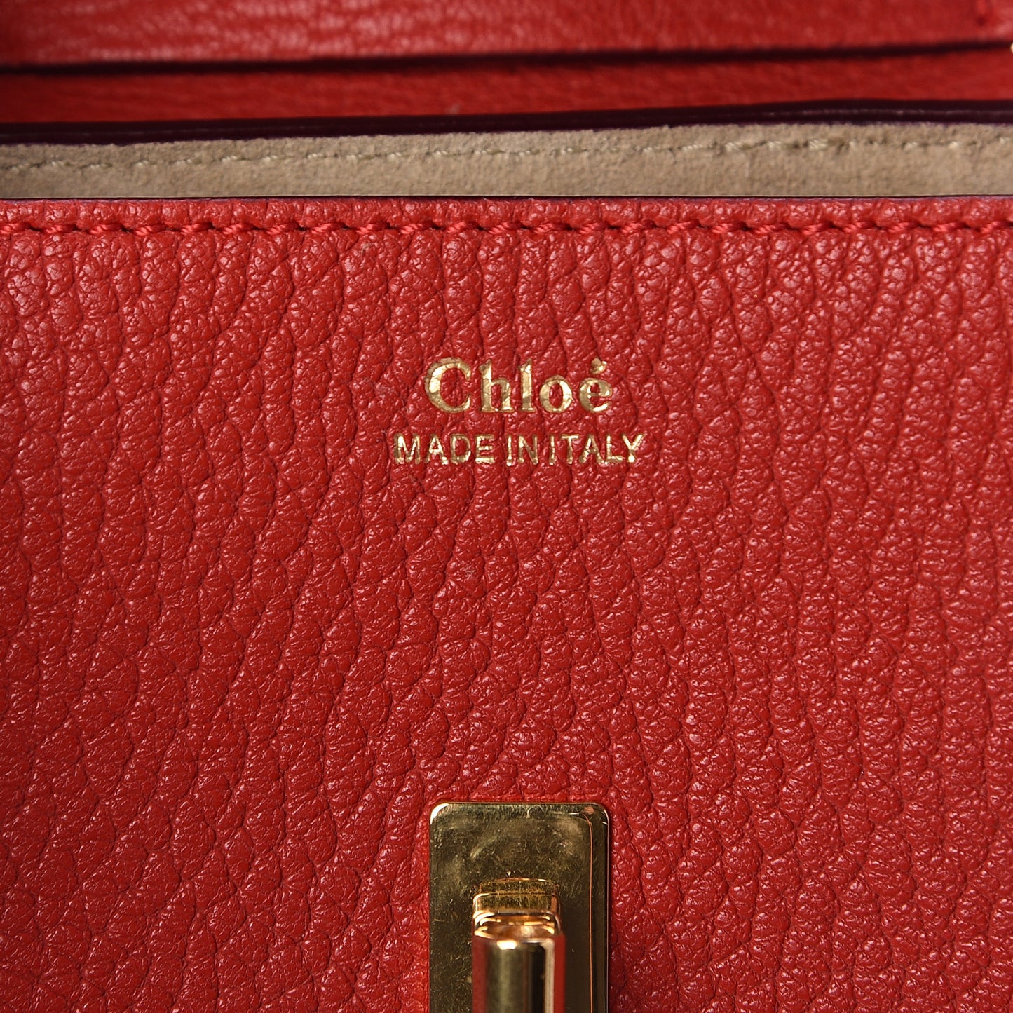 Grained Lambskin Nano Drew Shoulder Bag Intense Red