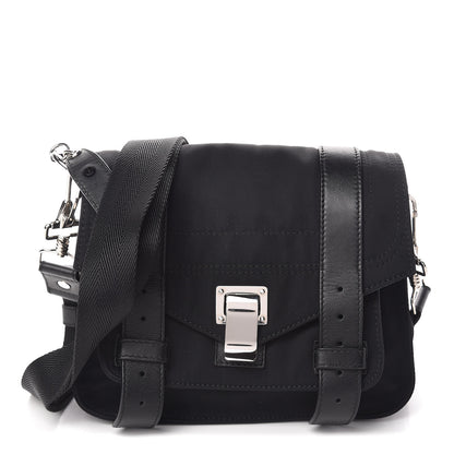 Proenza Schouler Nylon Calfskin PS1 Pouch Messenger Black 1 of 11