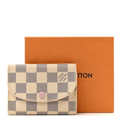 Louis Vuitton Damier Azur Rosalie Coin Purse Rose Ballerine 11 of 11