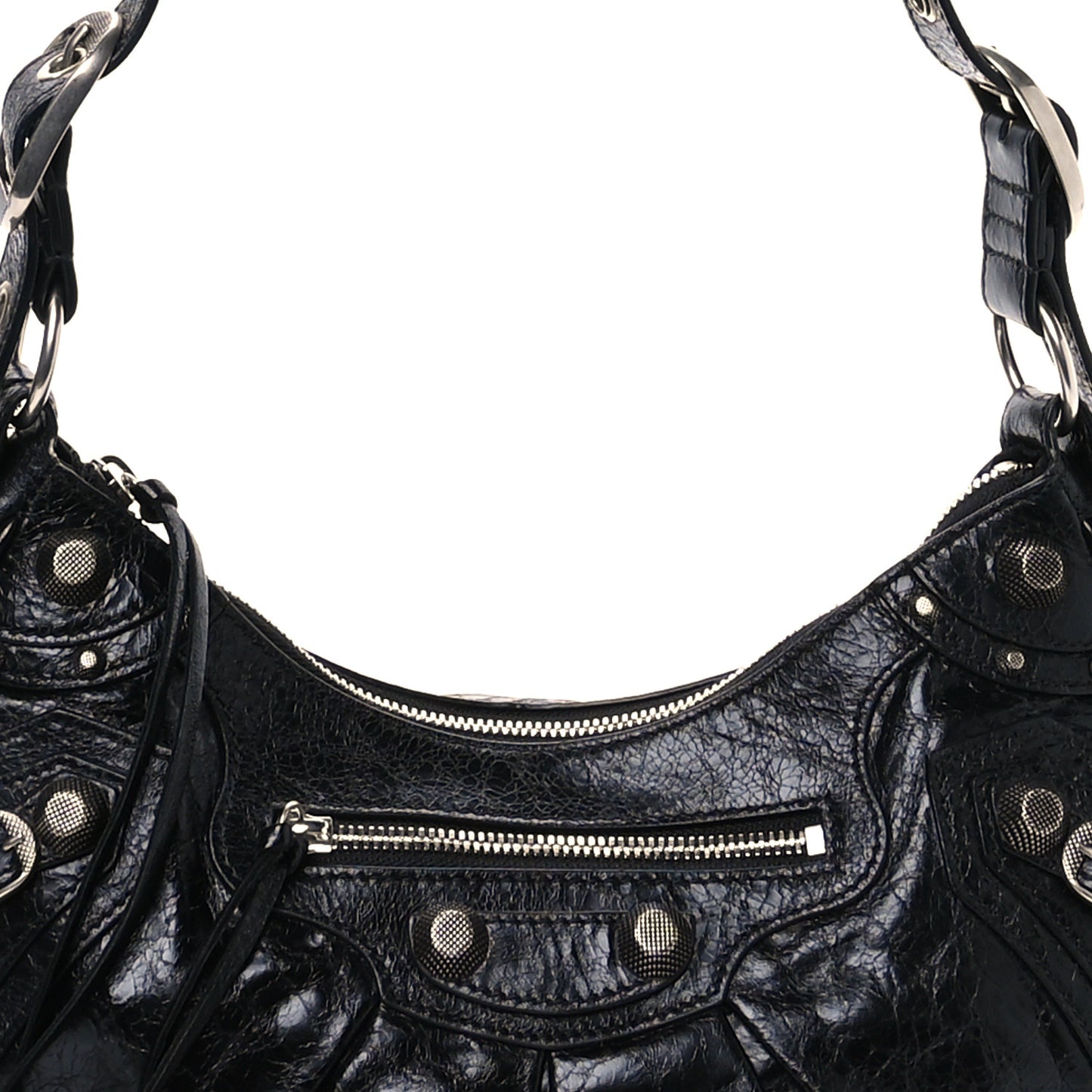 Agneau Arena Small Le Cagole Shoulder Bag Black