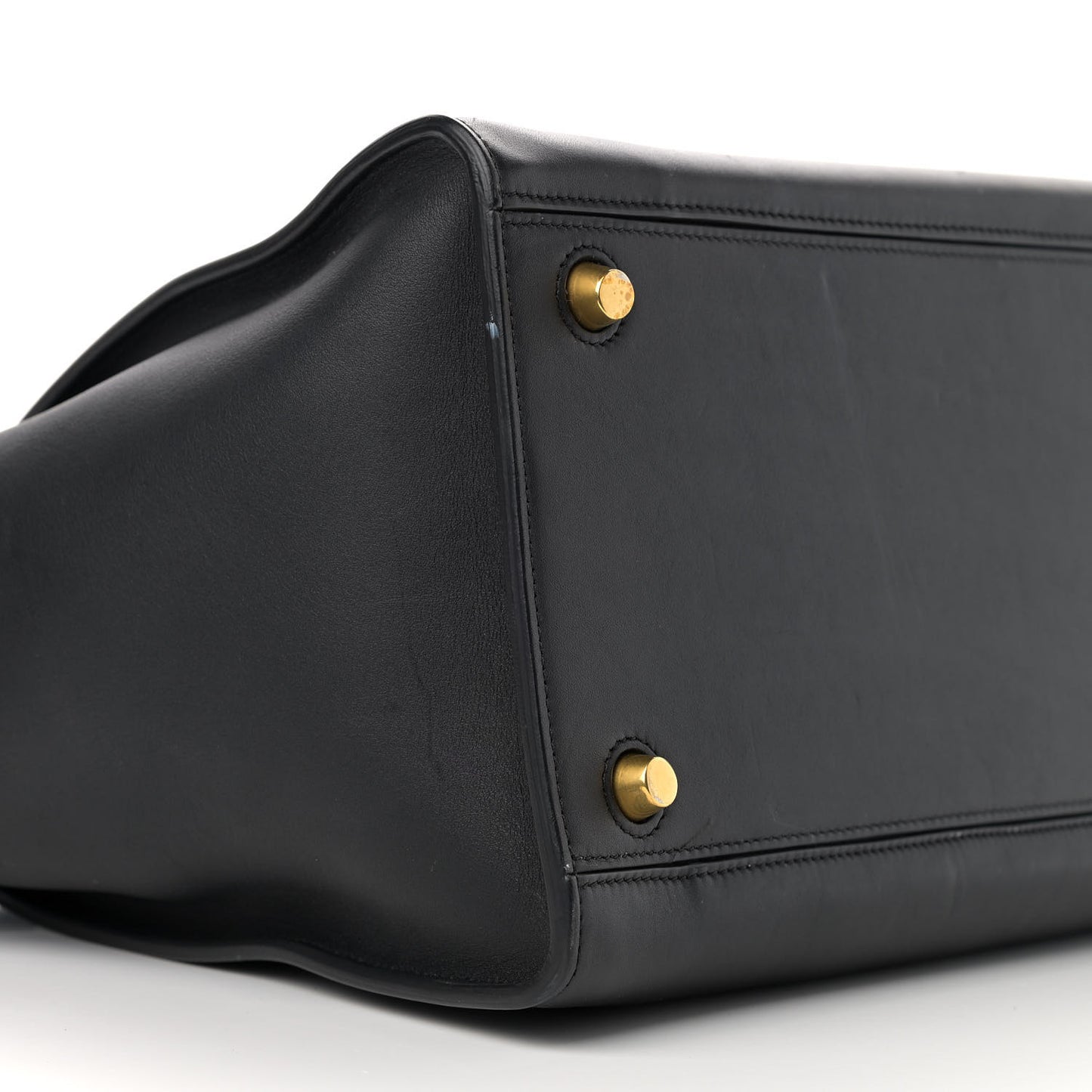 Smooth Calfskin Small Ring Bag Black