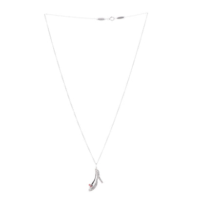 Tiffany Platinum Diamond High Heel Stiletto Shoe Pendant Necklace 3 of 8