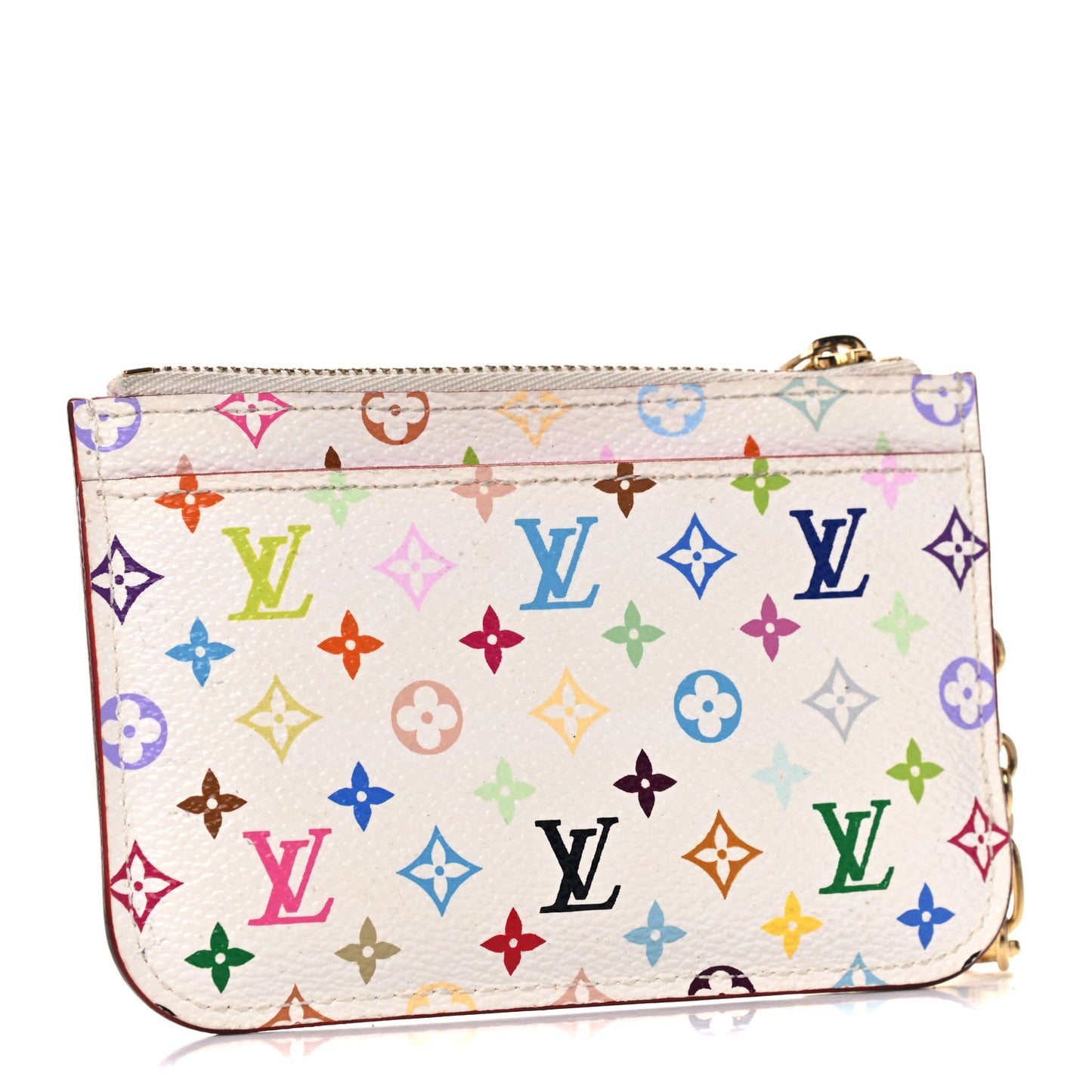 Monogram Multicolor Key Pouch White Litchi