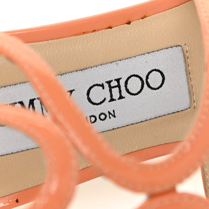 Jimmy Choo Patent Calfskin Lang Sandals 36.5 Orange 16 of 16