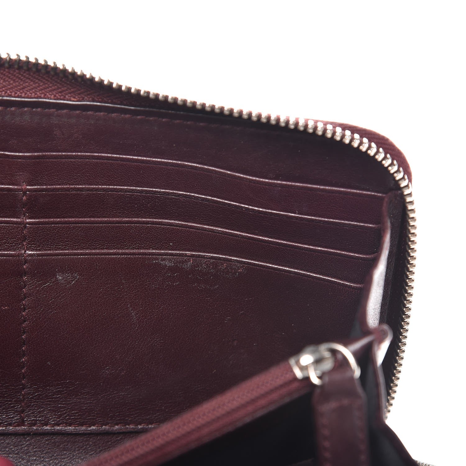 Christian Dior Patent Ultimate Voyageur Zip Around Wallet Bordeaux 8 of 10