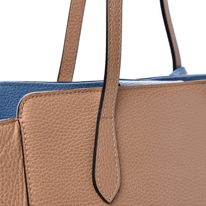 Gucci Dollar Calfskin Small Swing Tote Camelia Mineral Blue 10 of 14