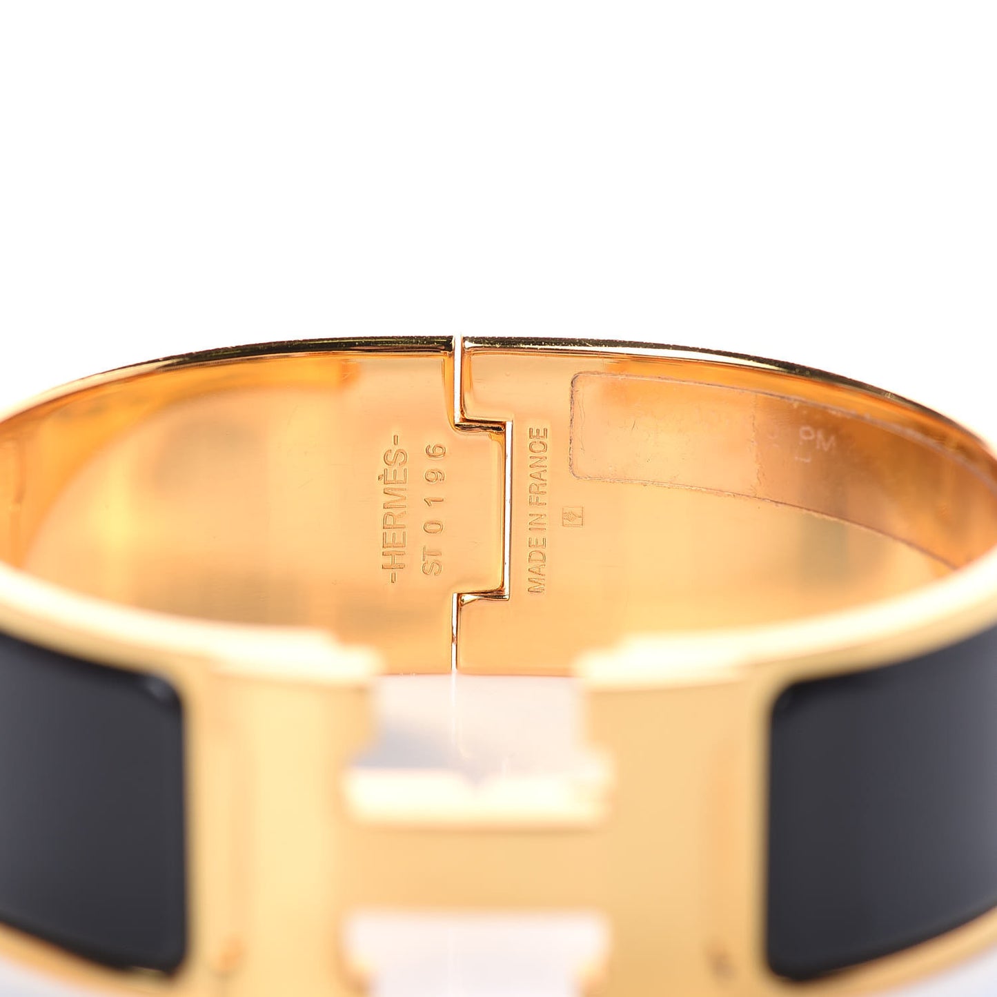 Enamel Wide Clic Clac H Bracelet PM Black