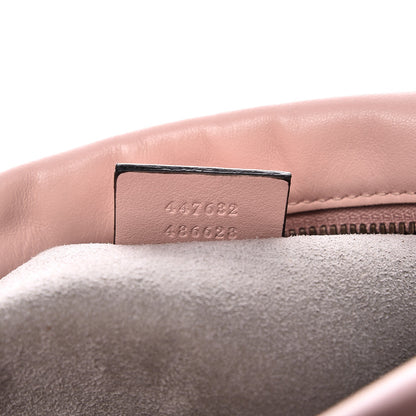 Gucci Calfskin Matelasse Small GG Marmont Chain Shoulder Bag Perfect Pink 7 of 10