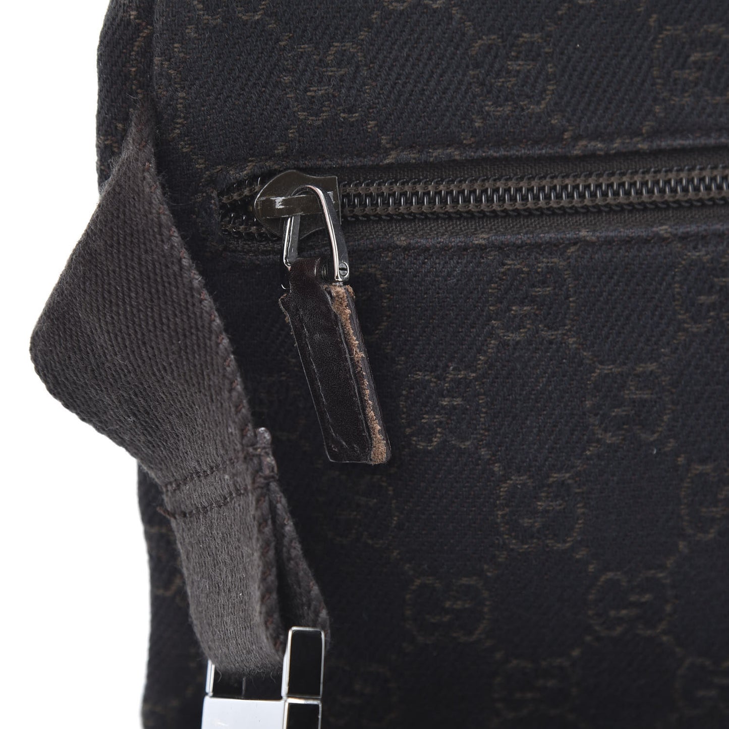 GG Monogram Double Pocket Belt Bag Black
