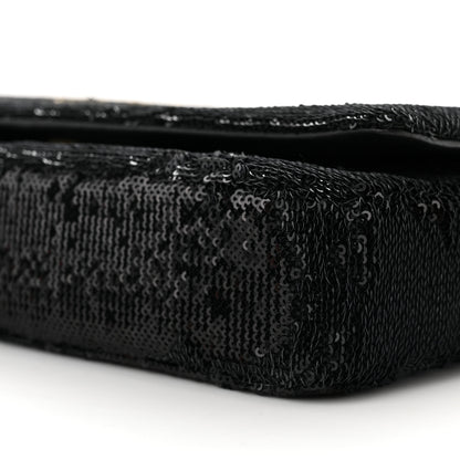 Chanel Sequin Paris Cosmopolite Dare To Disturb Flap Black Gold 9 of 9