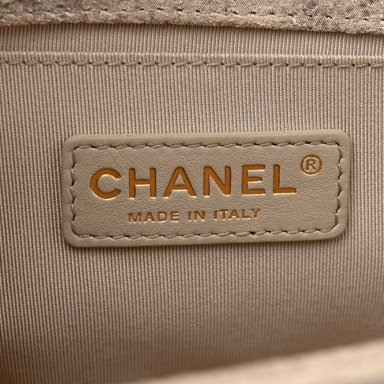 Chanel Iridescent Calfskin Quilted Medium Boy Flap Beige 6 of 12
